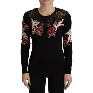 Dolce & Gabbana Embroidered Angel Cardigan Sweater