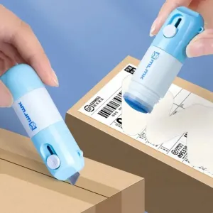 2-in-1 Thermal Paper Eraser & Safety Unboxing Knife – Conceal, Correct, & Protect Your Identity in Style