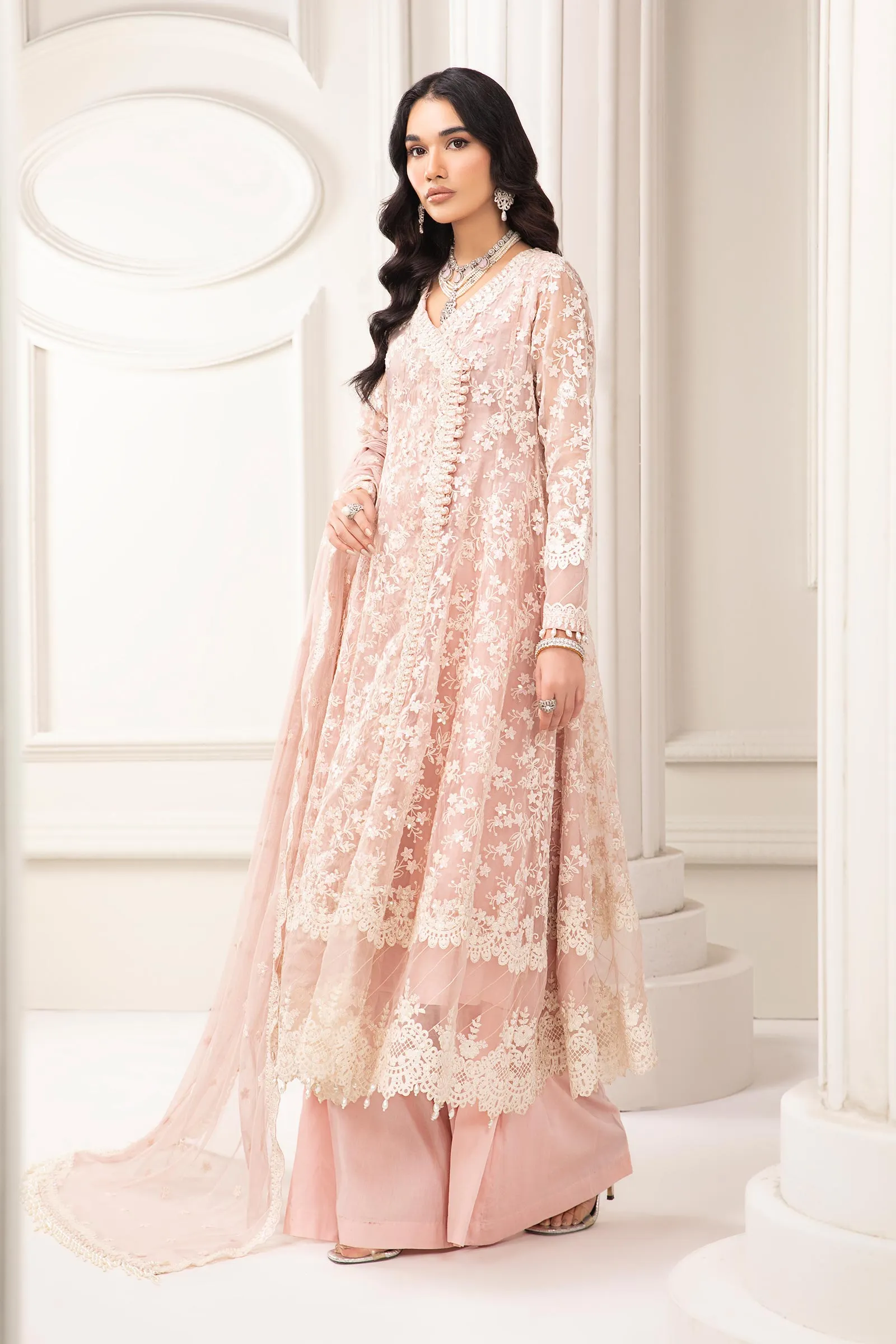 3 Piece Embroidered Organza Suit | SF-EF24-09