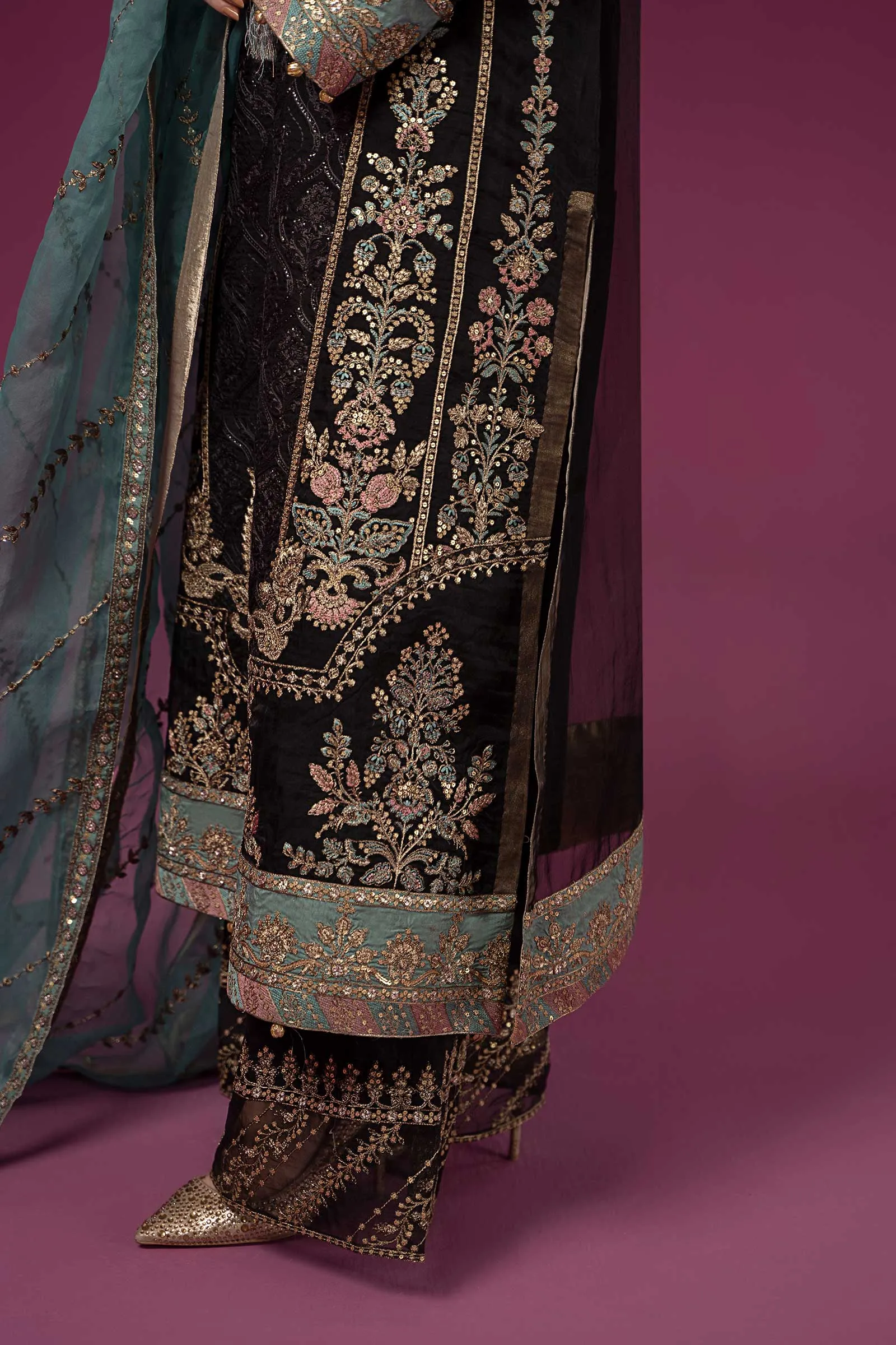 3 Piece Embroidered Organza Suit | SF-EF24-46