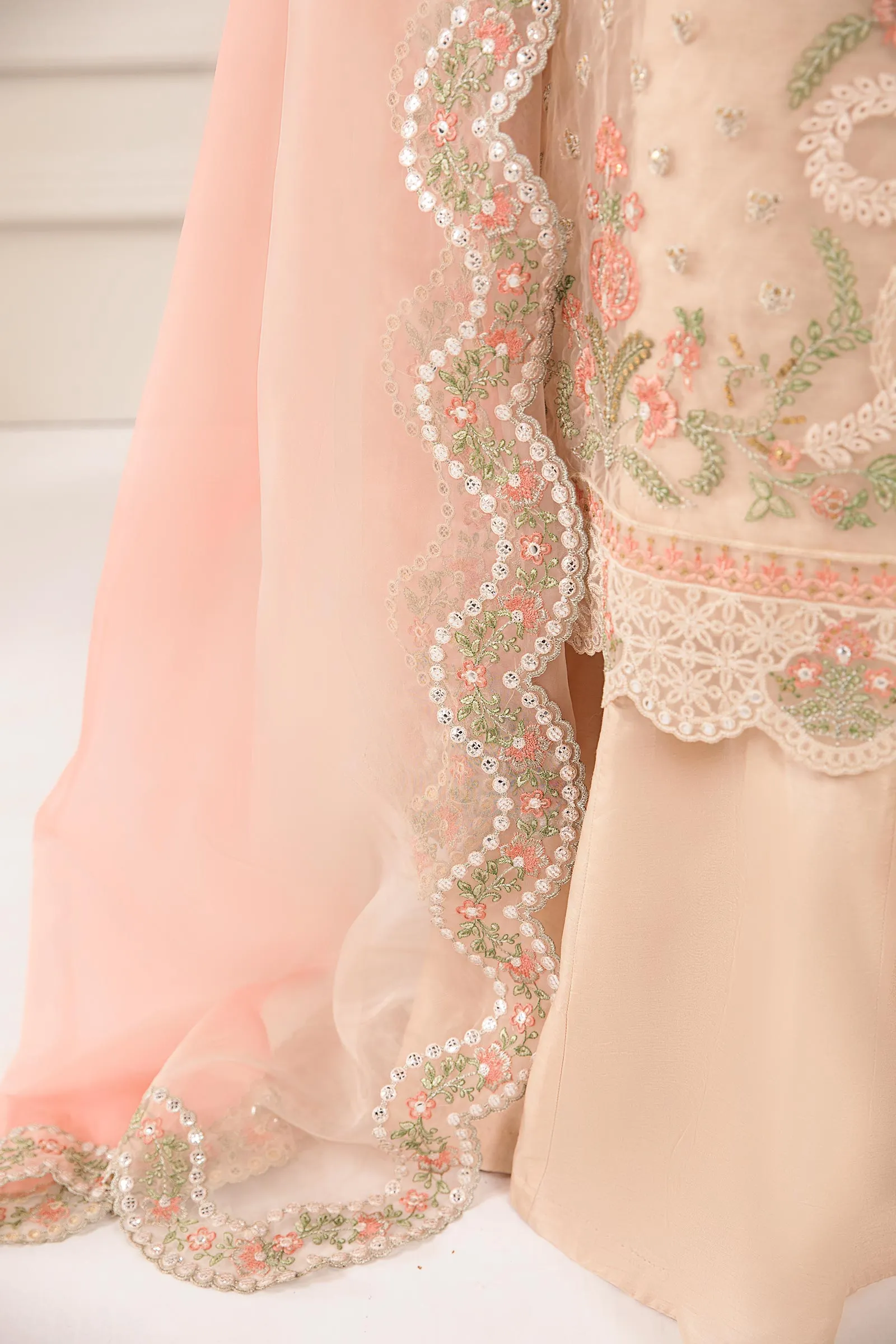 3 Piece Embroidered Organza Suit | SF-EF24-76