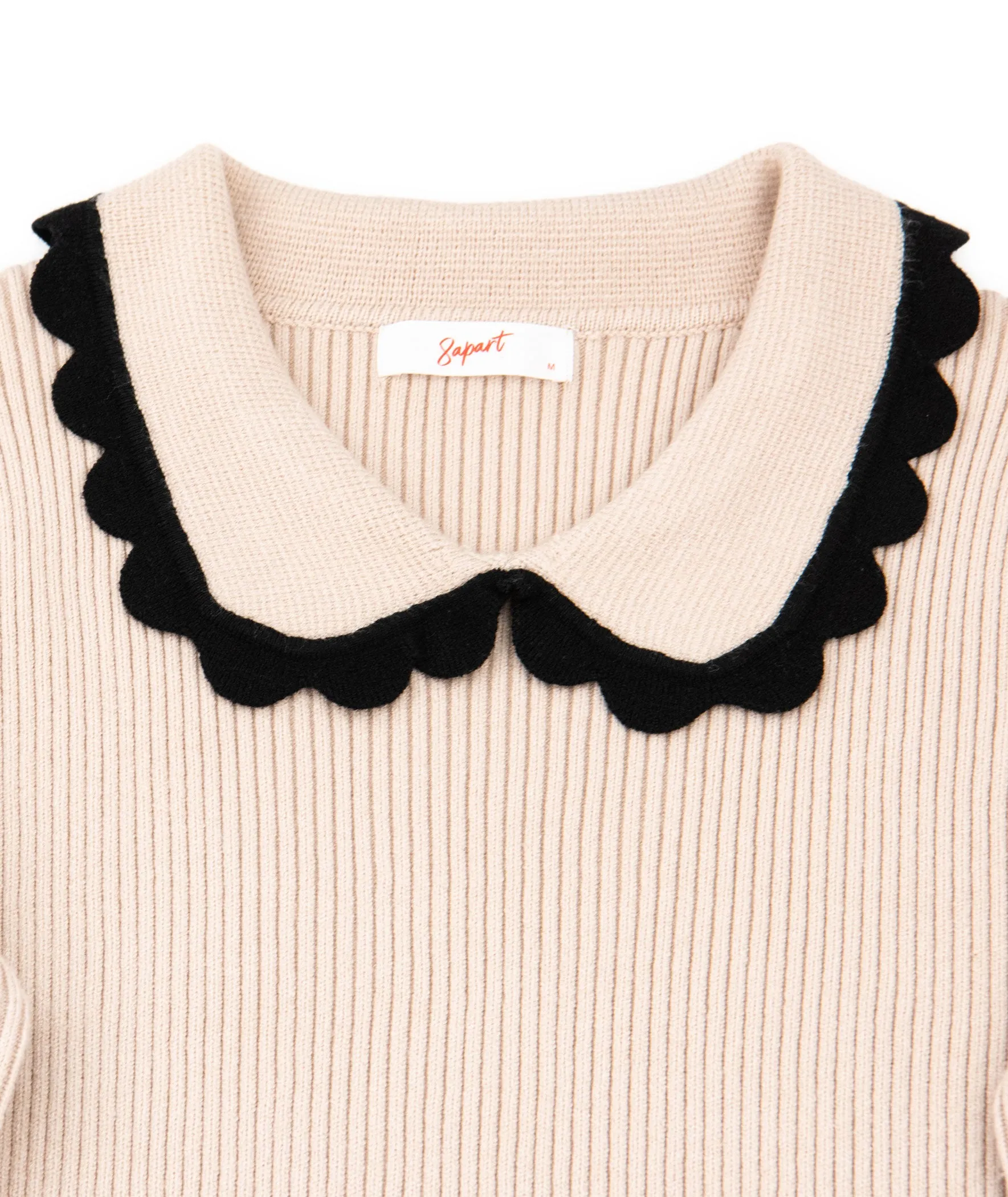 8apart Women Anika Scallop Collar Sweater