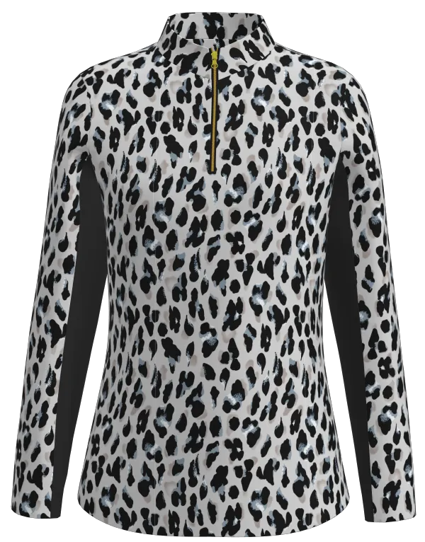 AB SPORT Women's Long Sleeve Animal Print Sun Shirt LS01-LEOPGB