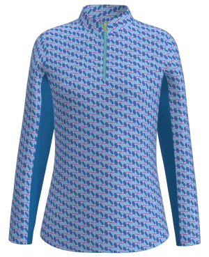 AB SPORT Women's Long Sleeve Martini Print Sun Shirt LS01-MART1K