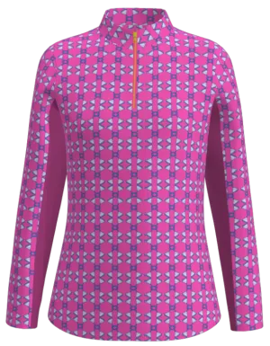 AB SPORT Women's Long Sleeve Martini Print Sun Shirt LS01-MART4J