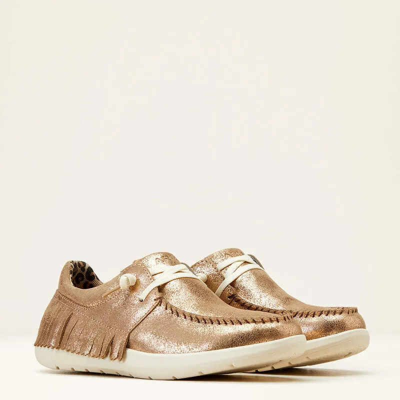 Ariat Hilo Fringe Shoes in Foiled Rose