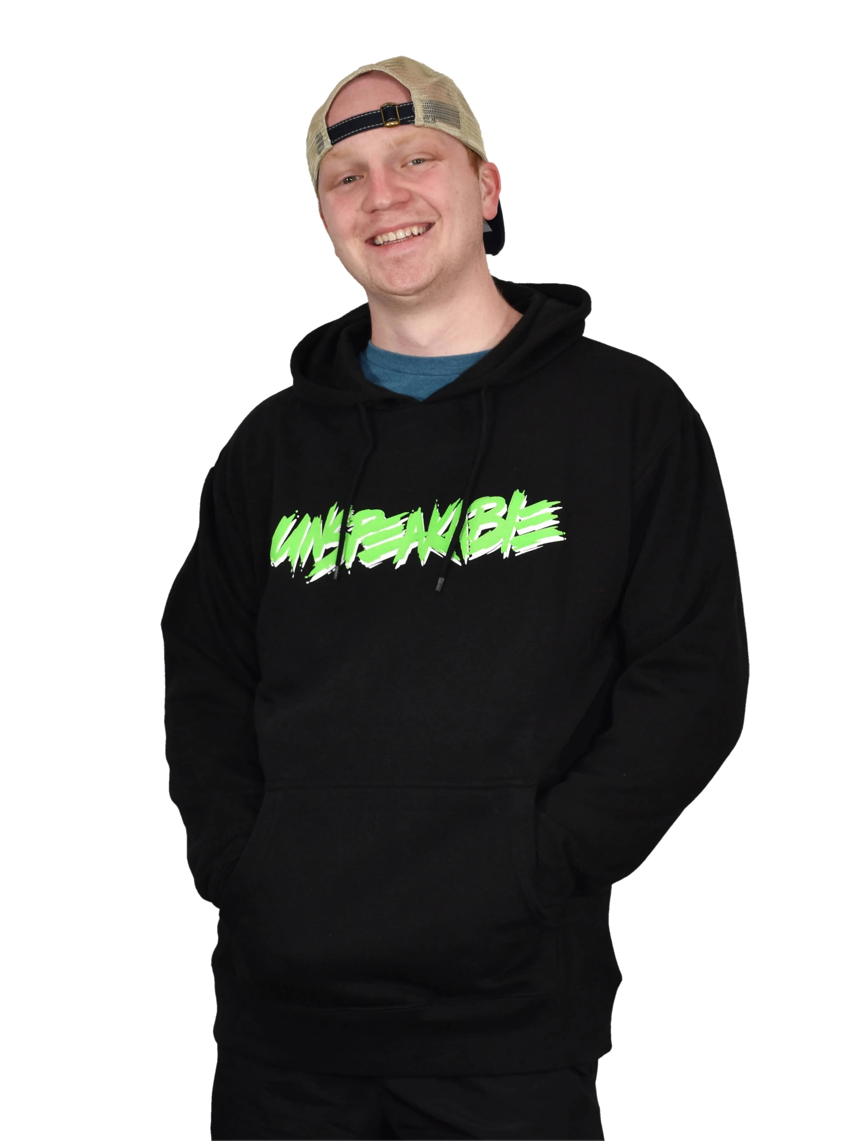 BLACK/NEON GREEN PULLOVER HOODIE