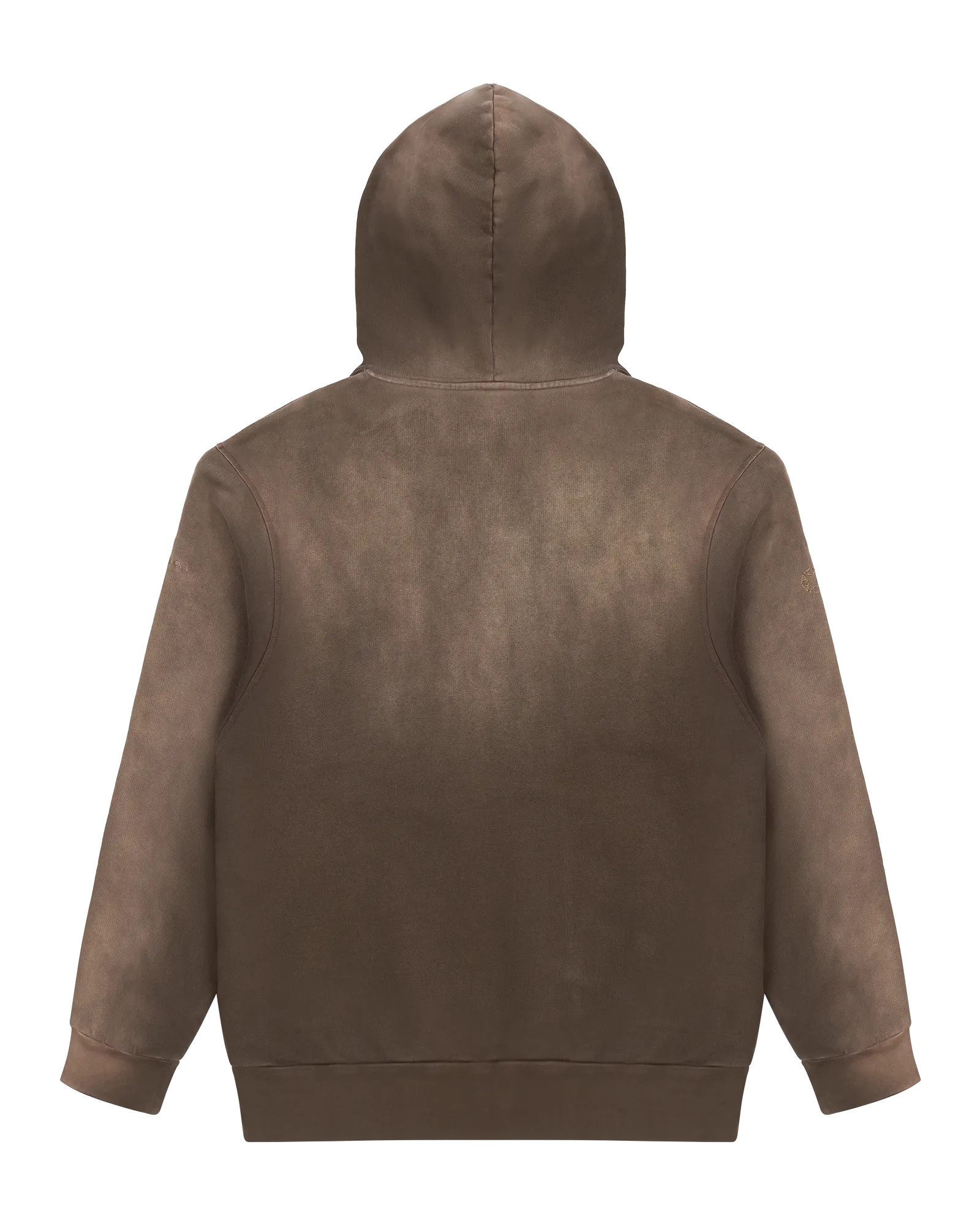 BROWN GARMENT DYE BOXY HOODIE