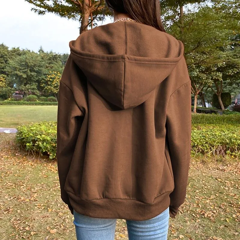 Brown Zip Hoodie