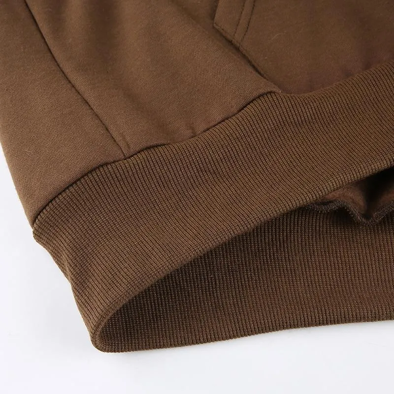 Brown Zip Hoodie