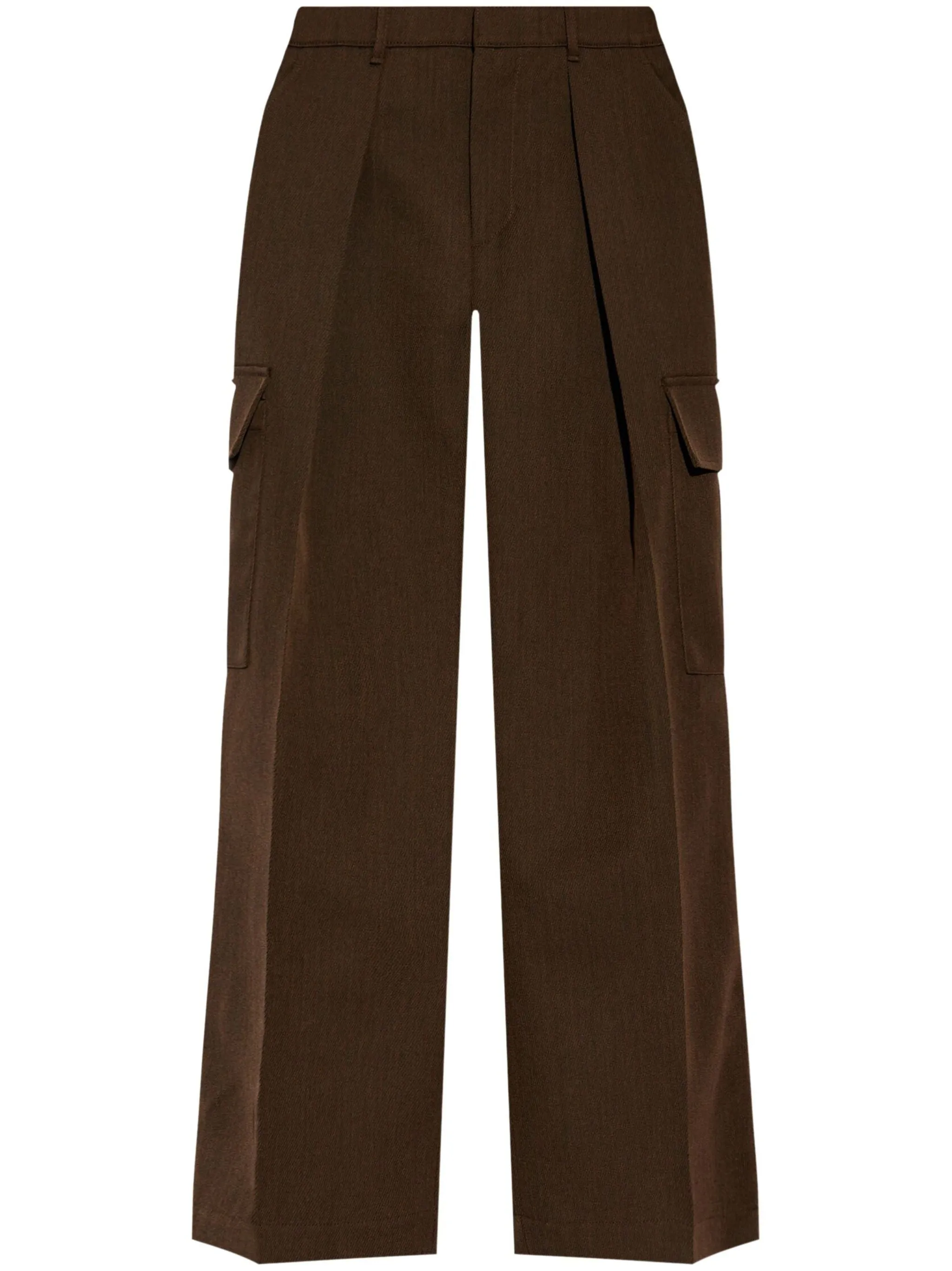 BURBERRY - Women High Waisted Cargo Wide Leg Trousers