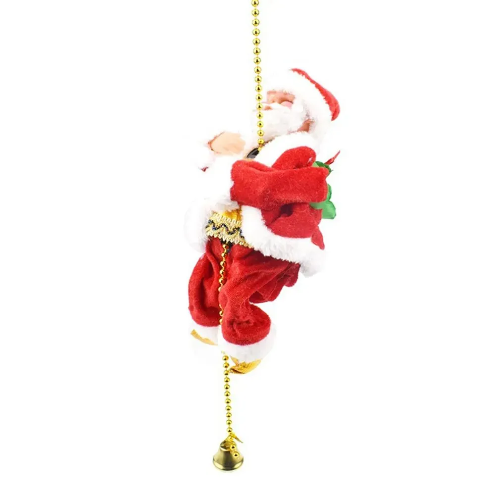 Climbing Santa Claus Christmas Ornament - Climbing Santa with Light Music Indoor and Outdoor Christmas Decor