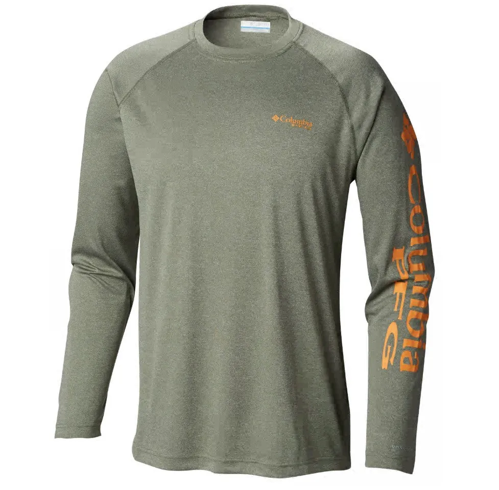 Columbia Mens PFG Terminal Tackle Heather Long Sleeve T-Shirt