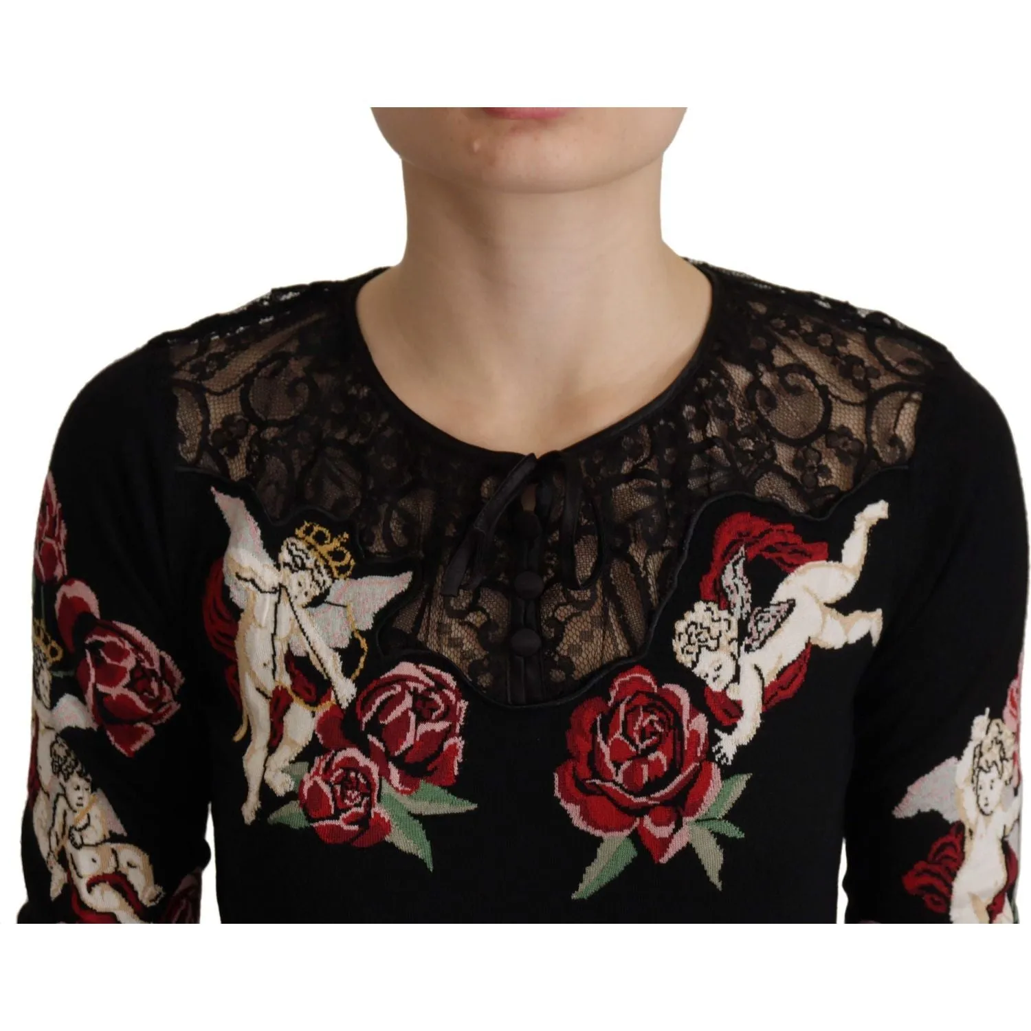 Dolce & Gabbana Embroidered Angel Cardigan Sweater