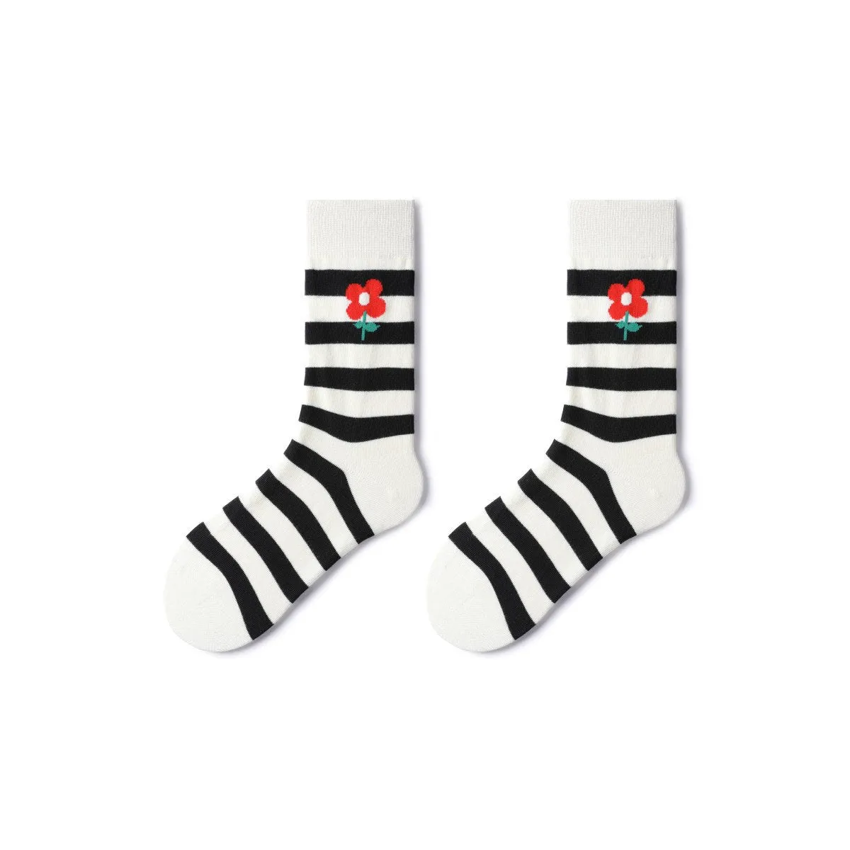 Dream Land All-season Women 5pcs Crew Socks Set