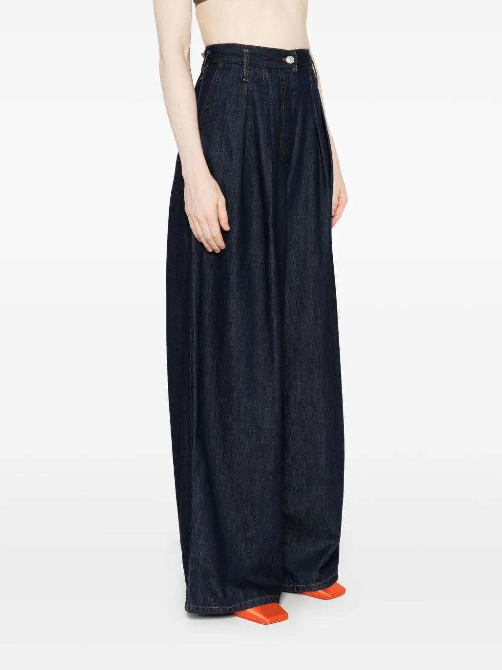 DRIES VAN NOTEN - Women Pleated Wide-Leg Pants