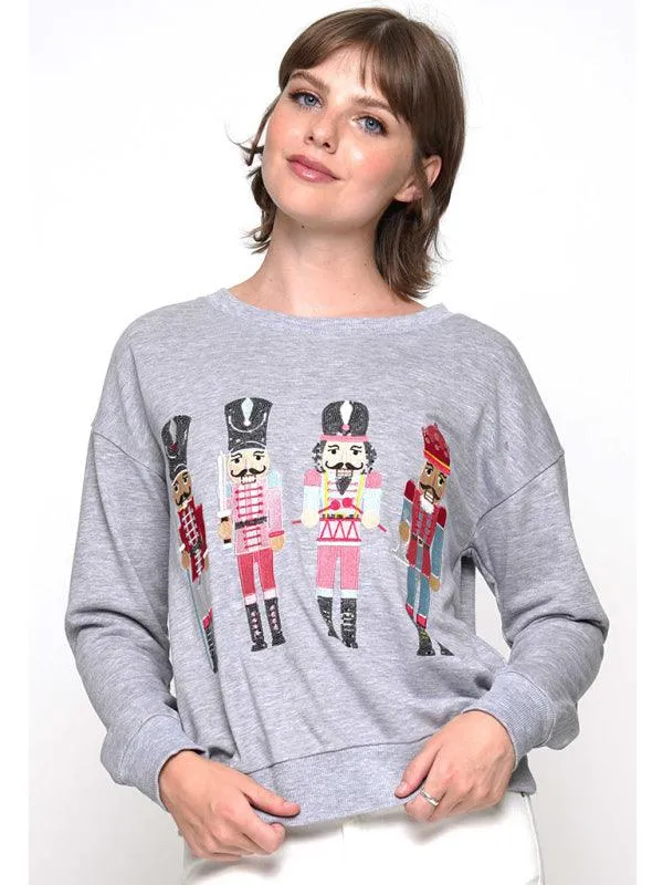 Embroidered Sequined Women Sweatshirt