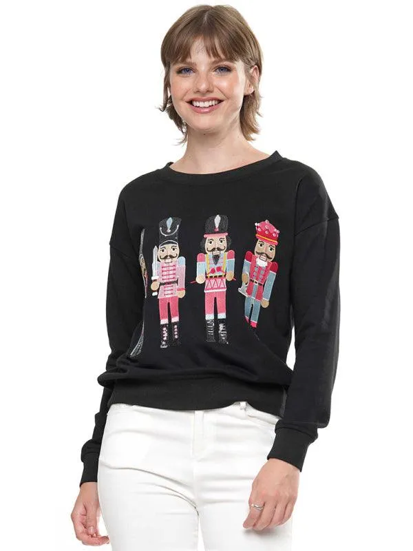 Embroidered Sequined Women Sweatshirt