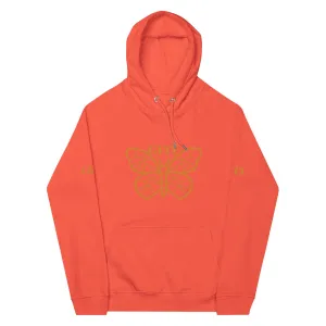 Golden Butterfly Unisex Eco Raglan Hoodie - Burnt Orange