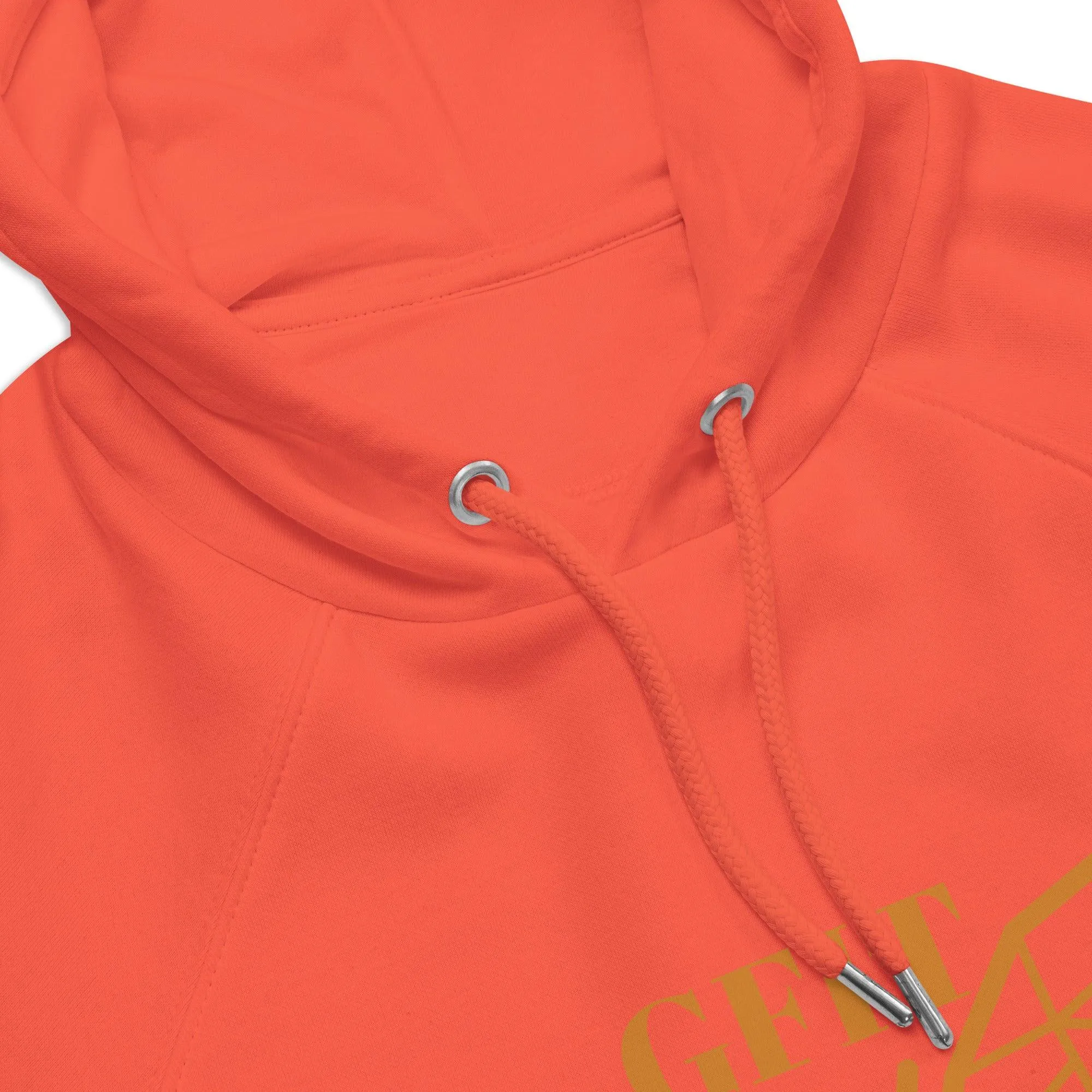 Golden Butterfly Unisex Eco Raglan Hoodie - Burnt Orange