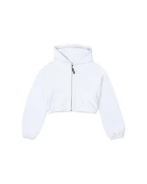 HOODIE CROP ENRESORTADO BLANCO