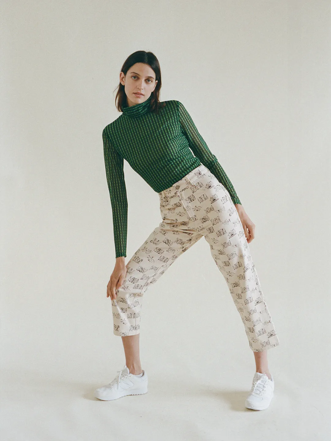 KUSAMA LADY BLOCK TWILL PANT