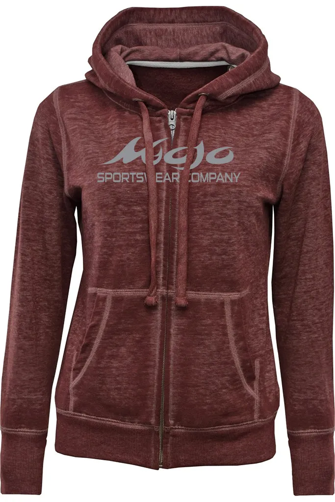 Ladies Vintage Beach Zip Up Hoodie