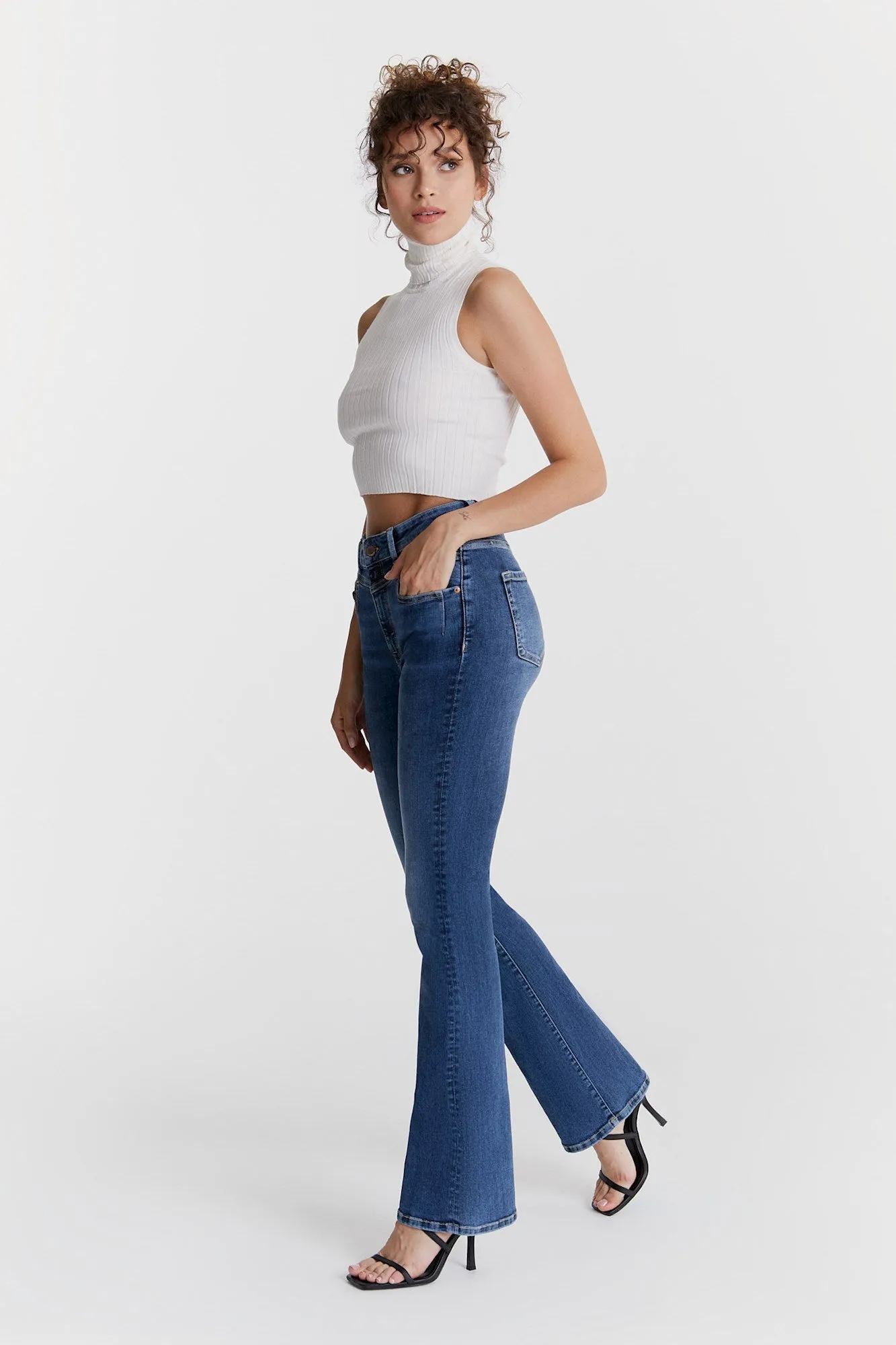 Matilda Ultra High Waist 5 Pocket Jeans Sapphire Blue