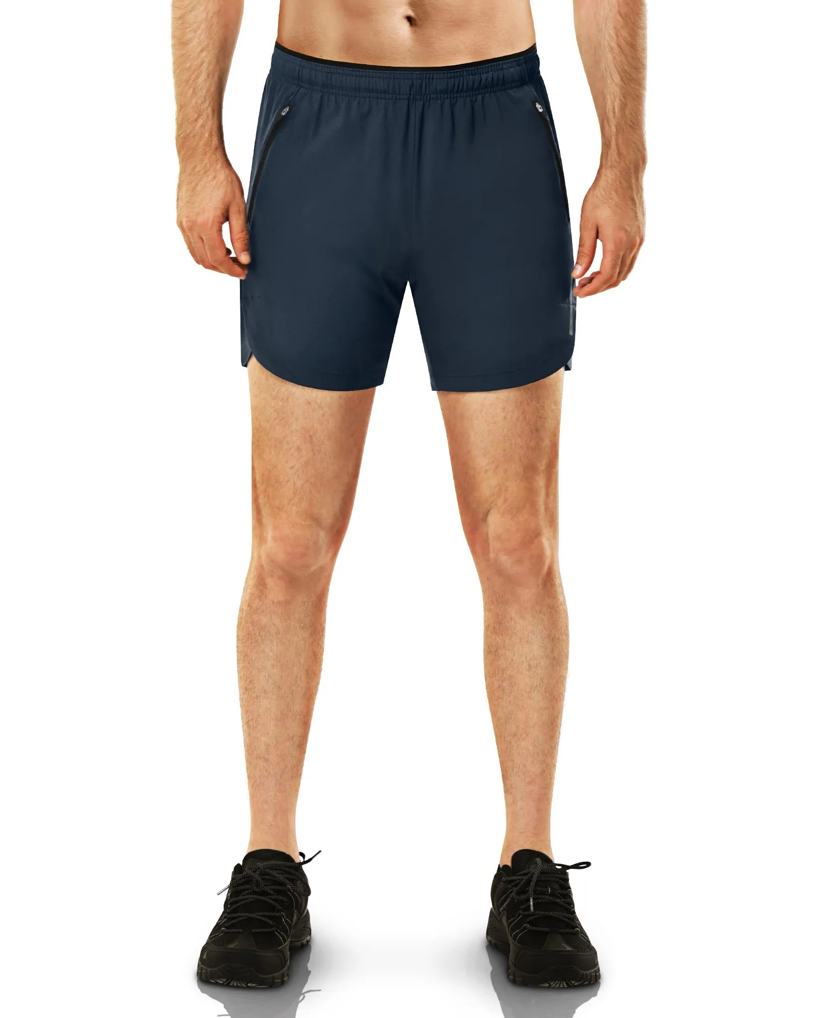 Men's  7'' running short with 2 zipper pockets