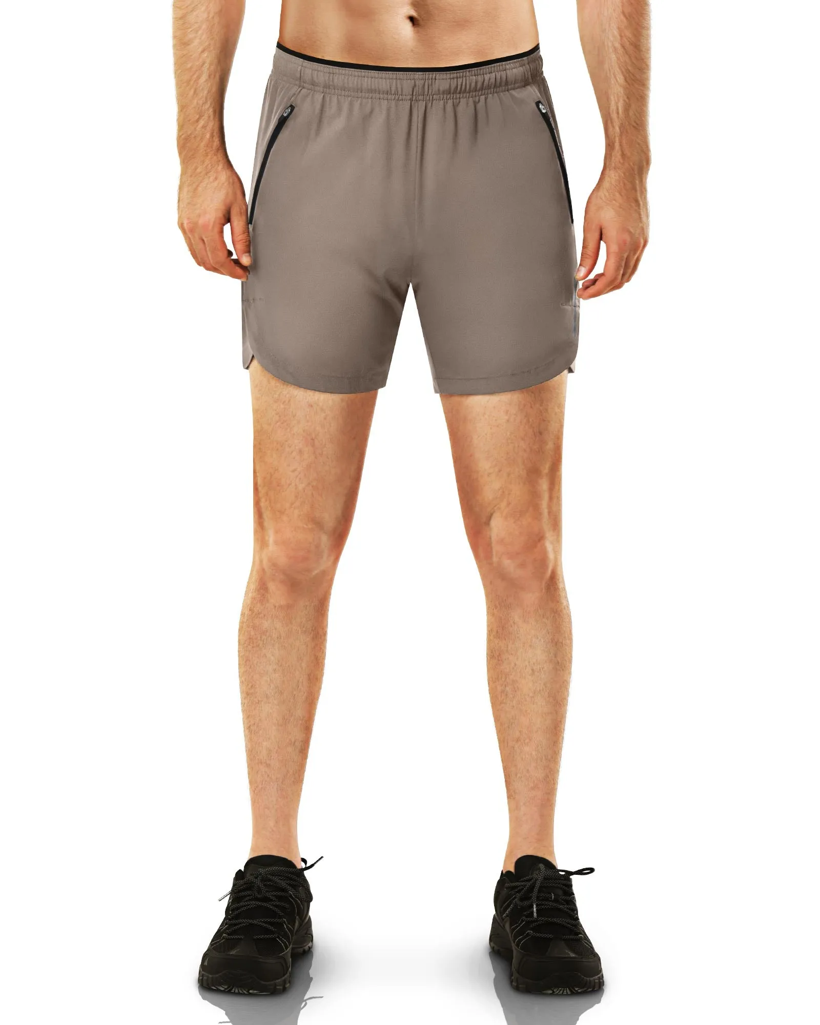 Men's  7'' running short with 2 zipper pockets