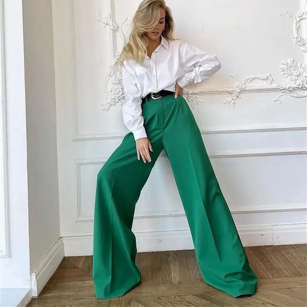 New high waist wide leg trousers