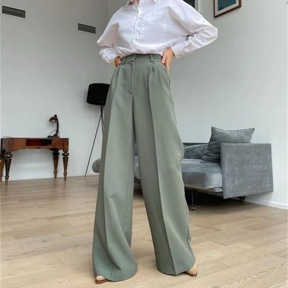 New high waist wide leg trousers