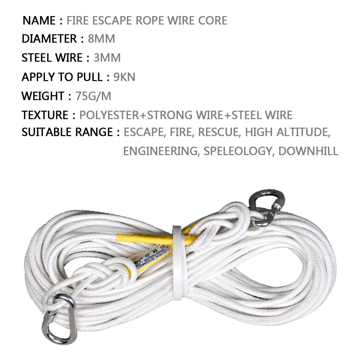 Outdoor Climbing Rope  Static Rock Climbing Rope