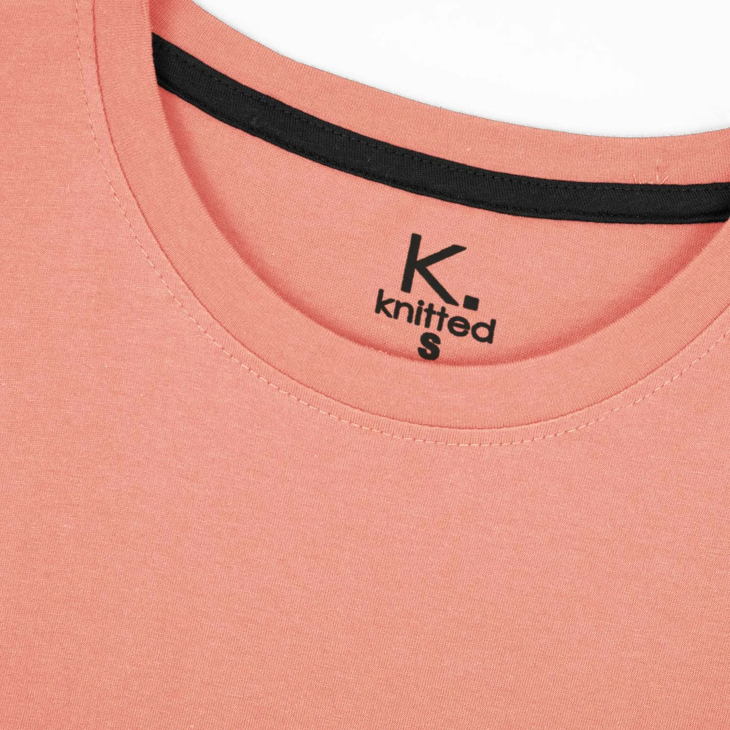 Peach color basic tee for Women