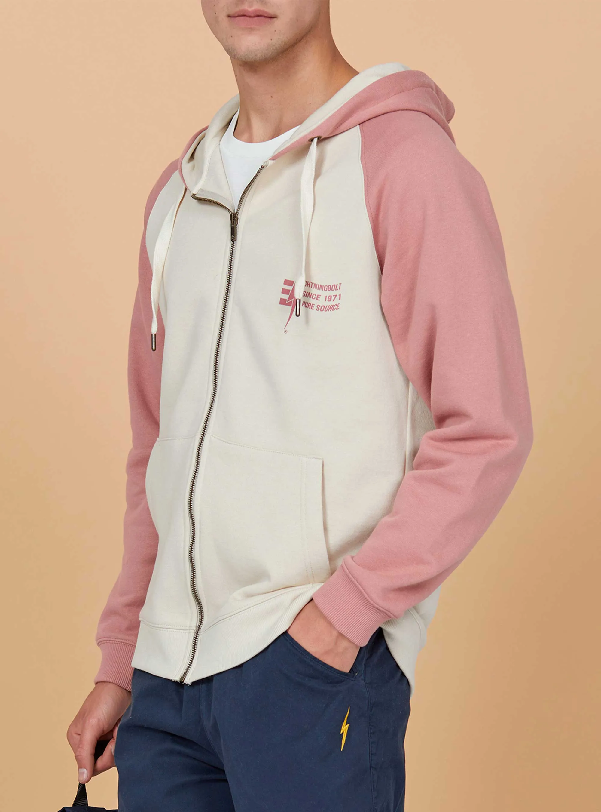 REGULAR ZIP HOODIE WITH FRONT PRINT