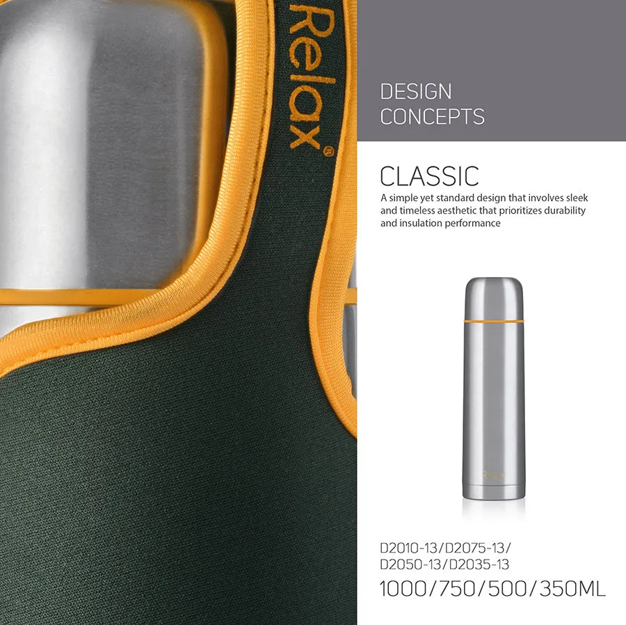 RELAX 350ML UTILITAIRE S/S THERMAL FLASK - ORANGE