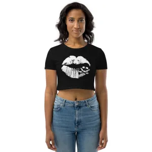 Skull Lips Organic Crop Top