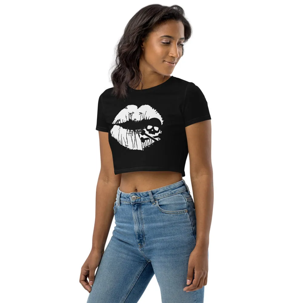 Skull Lips Organic Crop Top