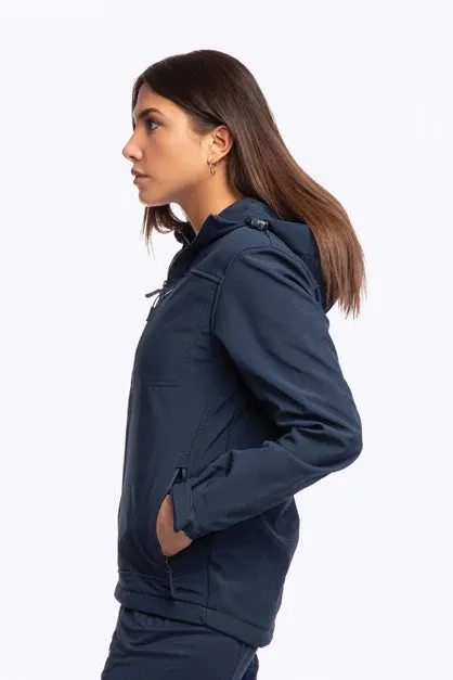 Softshell With Hoodie - Unisex - NAVY