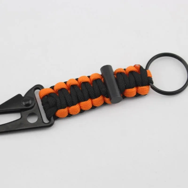 Ultimate 5-in-1 Paracord Keychain with Carabiner for Camping