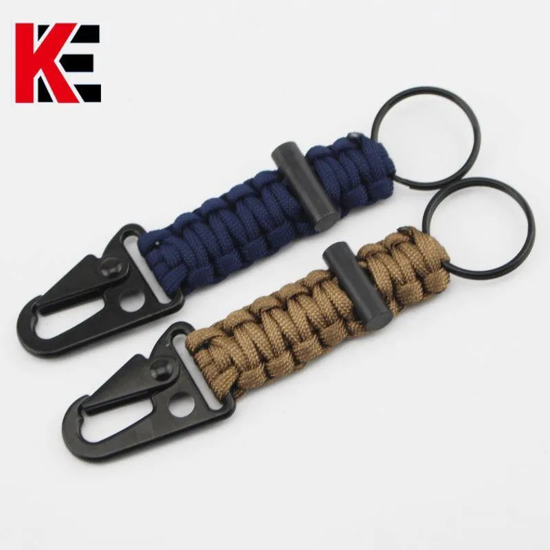 Ultimate 5-in-1 Paracord Keychain with Carabiner for Camping