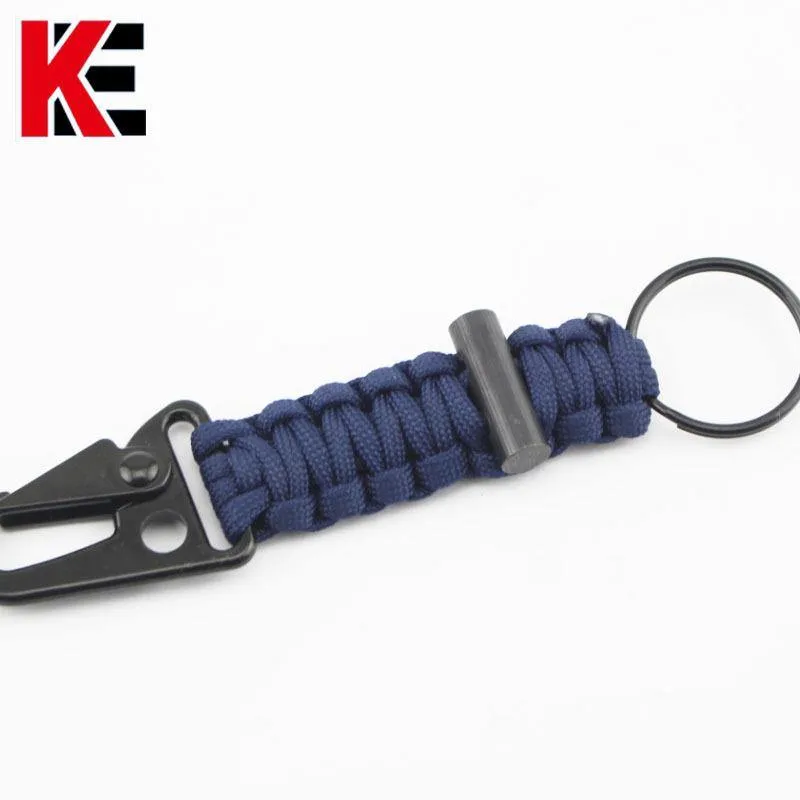 Ultimate 5-in-1 Paracord Keychain with Carabiner for Camping