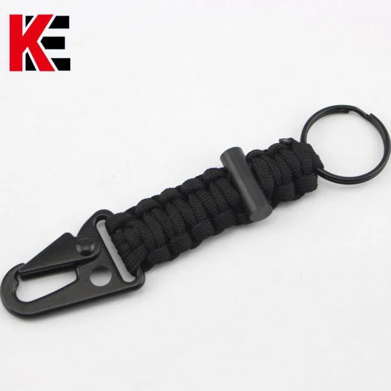 Ultimate 5-in-1 Paracord Keychain with Carabiner for Camping