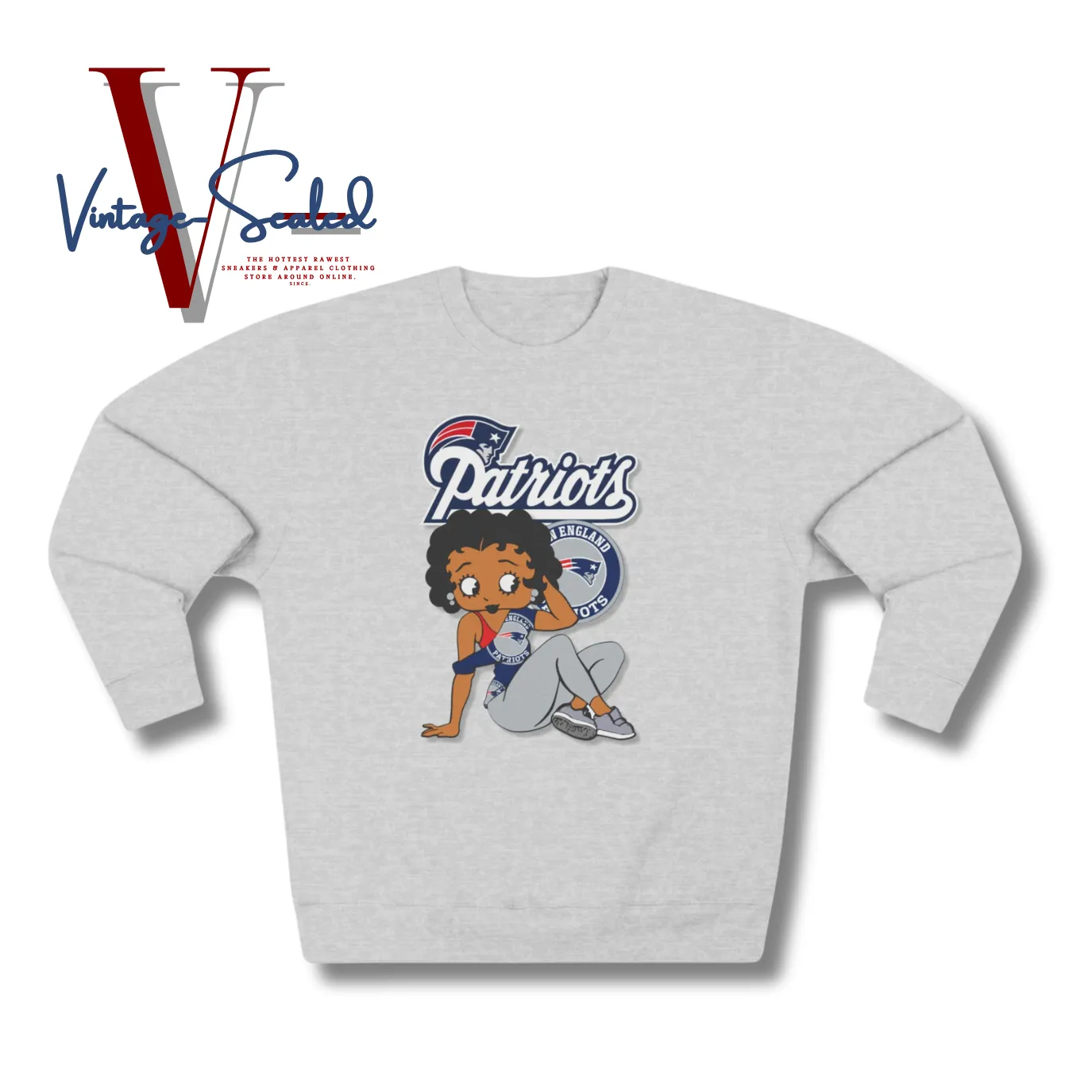 Vintage-Sealed Betty Boop Patriots 3D Apparel Sweatshirts Long Sleeves| Brand New Women's Fashion