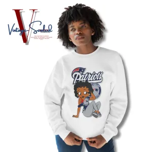 Vintage-Sealed Betty Boop Patriots 3D Apparel Sweatshirts Long Sleeves| Brand New Women's Fashion