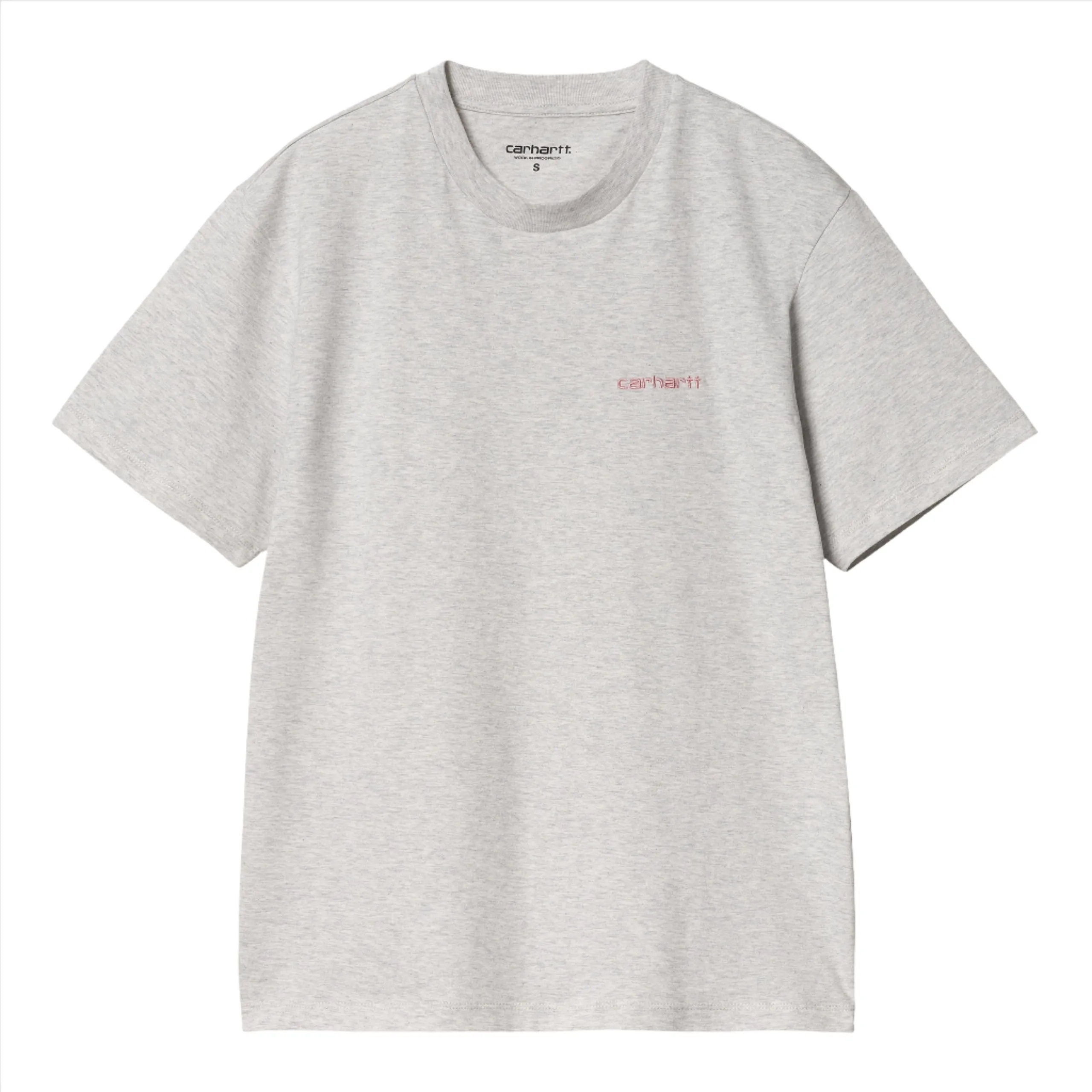 W' S/S SCRIPT EMBROIDERY T-SHIRT / CARHARTT WIP / ASH HEATHER