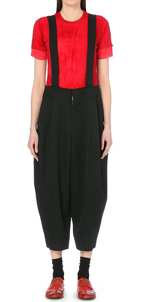 Wide Leg Suspender Trousers // Strap Detail Trousers Jumpsuit